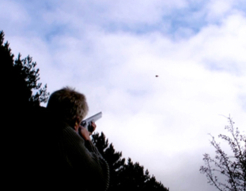 Clay pigeon shooting video - Springing teal target