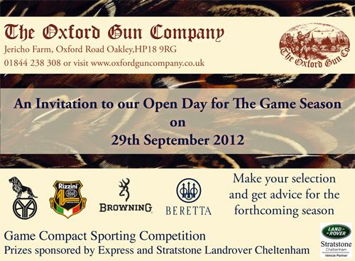 Oxford Gun Company open day for the Game Season